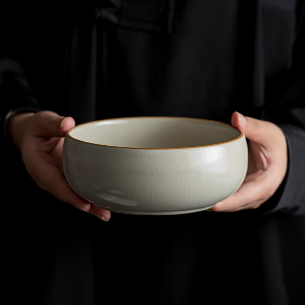 Beige Ru - style Harmonious Tea Washing BasinaccessoiresAnyee TeaBeige Ru - style Harmonious Tea Washing Basin