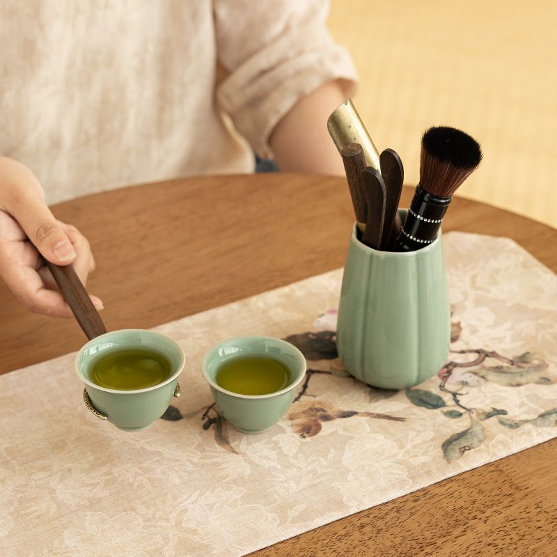 Celadon Tea Ceremony Tools Tea Clip Tea Pen Teaspoon Tea Knife Tea Supplies Six - piece Set ToolsaccessoiresAnyee TeaCeladon Tea Ceremony Tools Tea Clip Tea Pen Teaspoon Tea Knife Tea Supplies Six - piece Set Tools