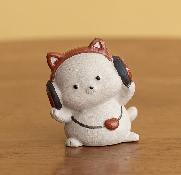 Ceramic Tea Pets Creative Tea Toys Tea Table Ornaments Tea Set AccessoriesaccessoiresAnyee TeaCeramic Tea Pets Creative Tea Toys Tea Table Ornaments Tea Set AccessoriesMusic Cat
