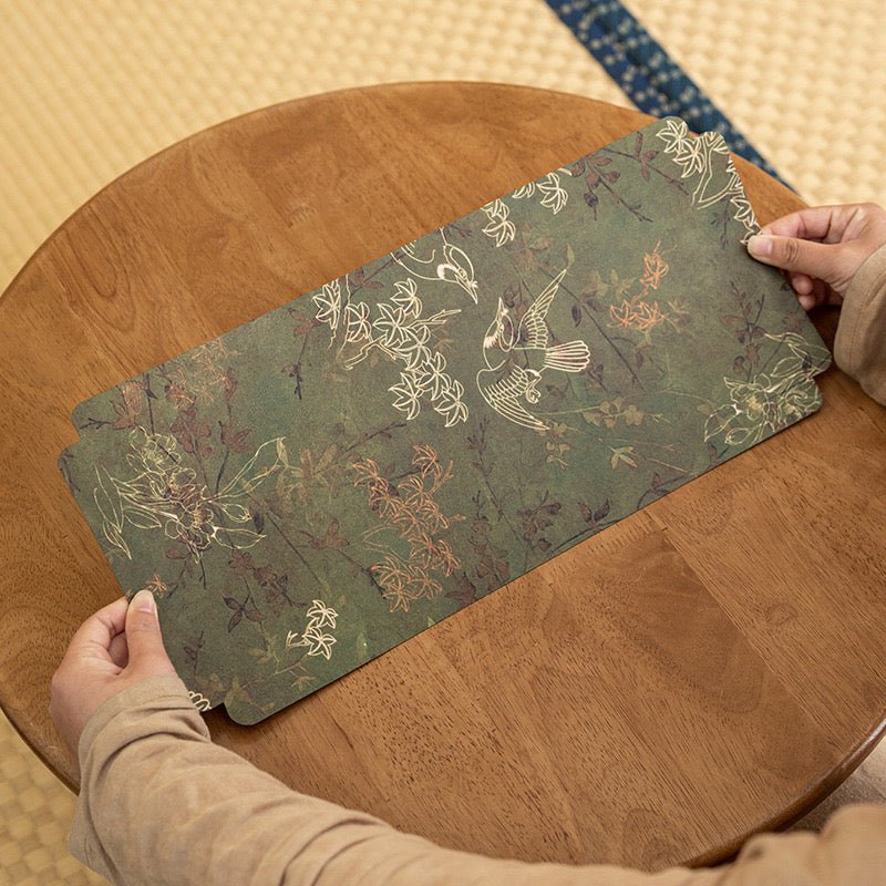 Chinese Style Cloud Yarn Satin Double Sided Swallow Tea MataccessoiresAnyee TeaChinese Style Cloud Yarn Satin Double Sided Swallow Tea Mat