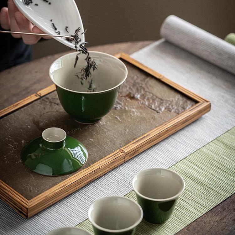 Colorful Gaiwan Ceramic Tea BowlGaiwanAnyee TeaColorful Gaiwan Ceramic Tea BowlGreen
