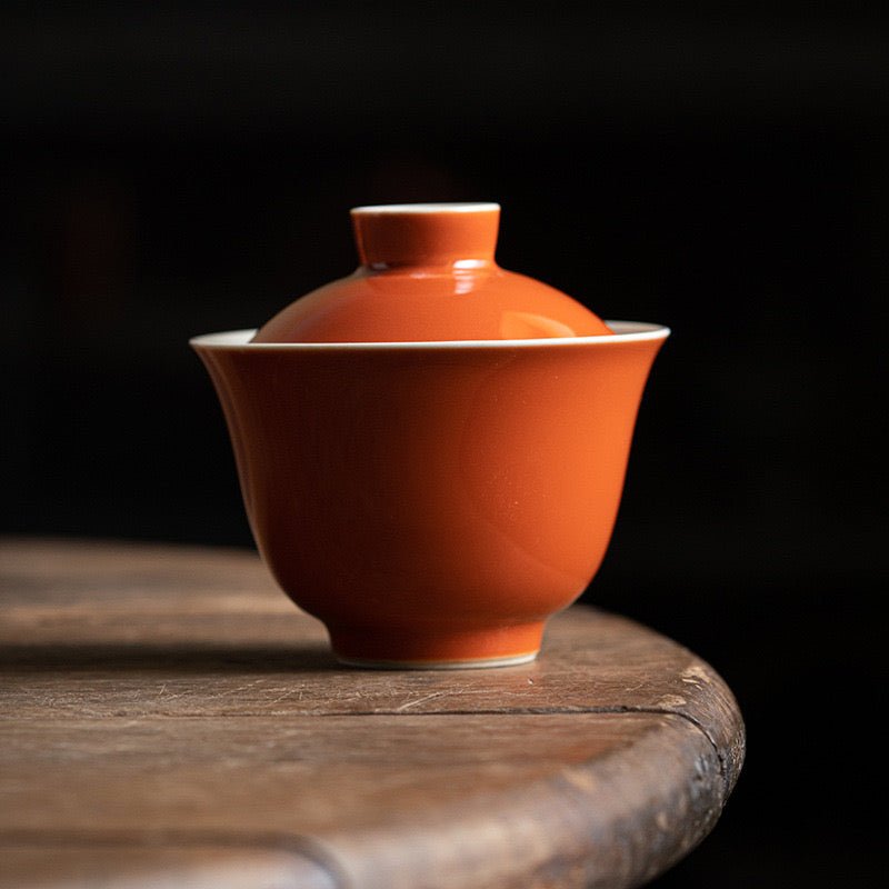 Colorful Gaiwan Ceramic Tea BowlGaiwanAnyee TeaColorful Gaiwan Ceramic Tea BowlOrange