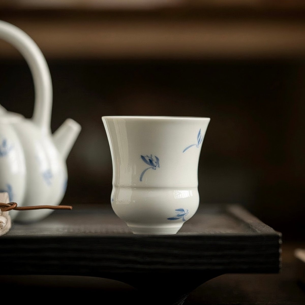 Hand - painted Orchid Ceramic TeacupTeacupsAnyee TeaHand - painted Orchid Ceramic Teacup