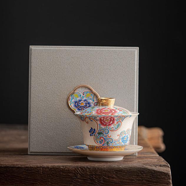 Handmade Filigree Silver Gaiwan TeacupsGaiwanAnyee TeaHandmade Filigree Silver Gaiwan Teacups