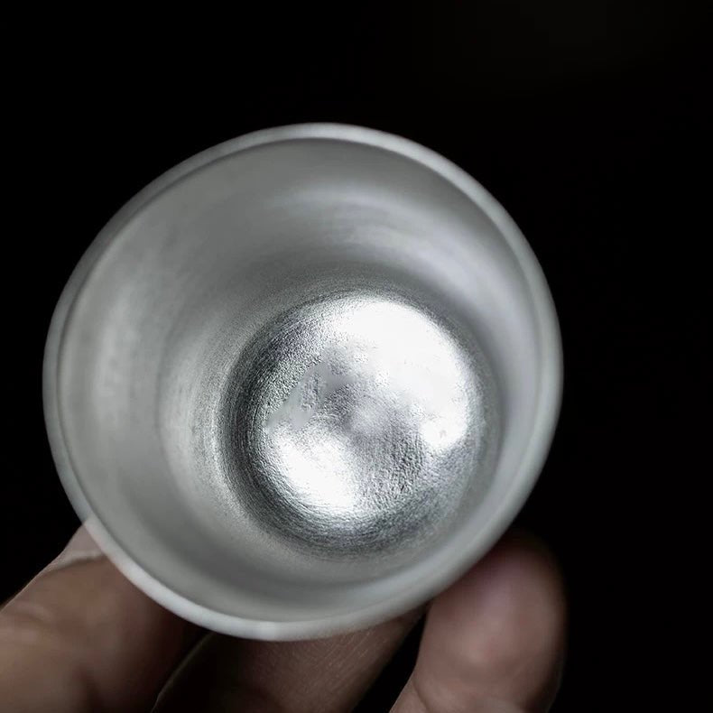 Handmade Ultra - thin Thin - bodied Gilded - silver TeacupTeacupsAnyee TeaHandmade Ultra - thin Thin - bodied Gilded - silver Teacup