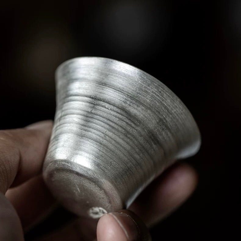Handmade Ultra - thin Thin - bodied Gilded - silver TeacupTeacupsAnyee TeaHandmade Ultra - thin Thin - bodied Gilded - silver Teacup