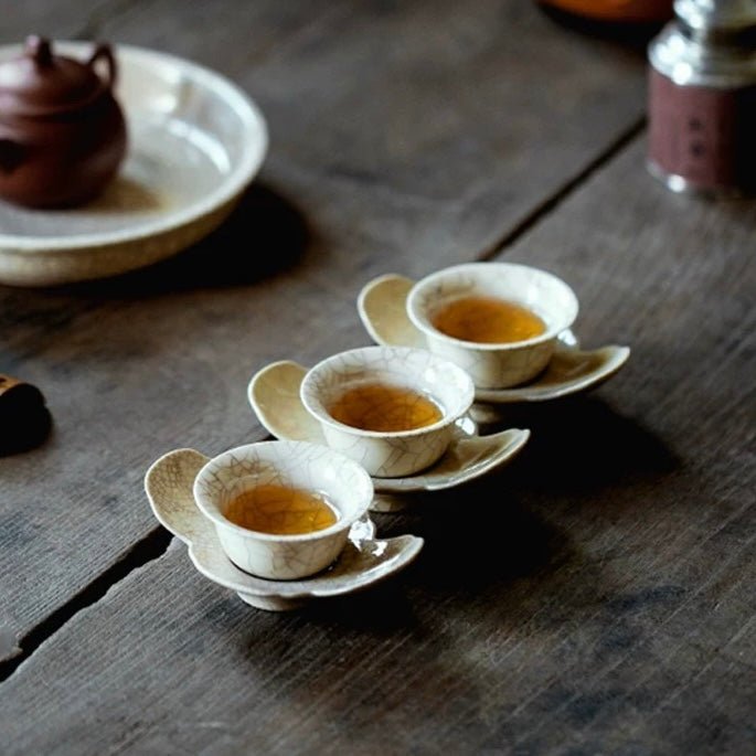 The Zhang Kiln Crackled, Nourishable, Beige Colored Handmade TeacupTeacupsAnyee TeaThe Zhang Kiln Crackled, Nourishable, Beige Colored Handmade Teacup