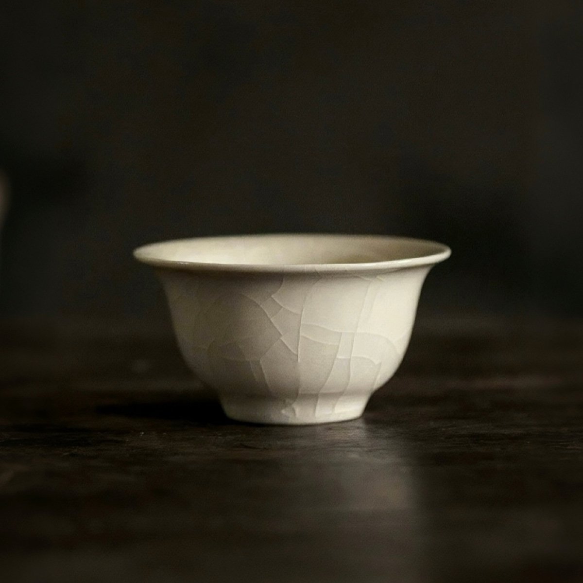 The Zhang Kiln Crackled, Nourishable, Beige Colored Handmade TeacupTeacupsAnyee TeaThe Zhang Kiln Crackled, Nourishable, Beige Colored Handmade Teacup