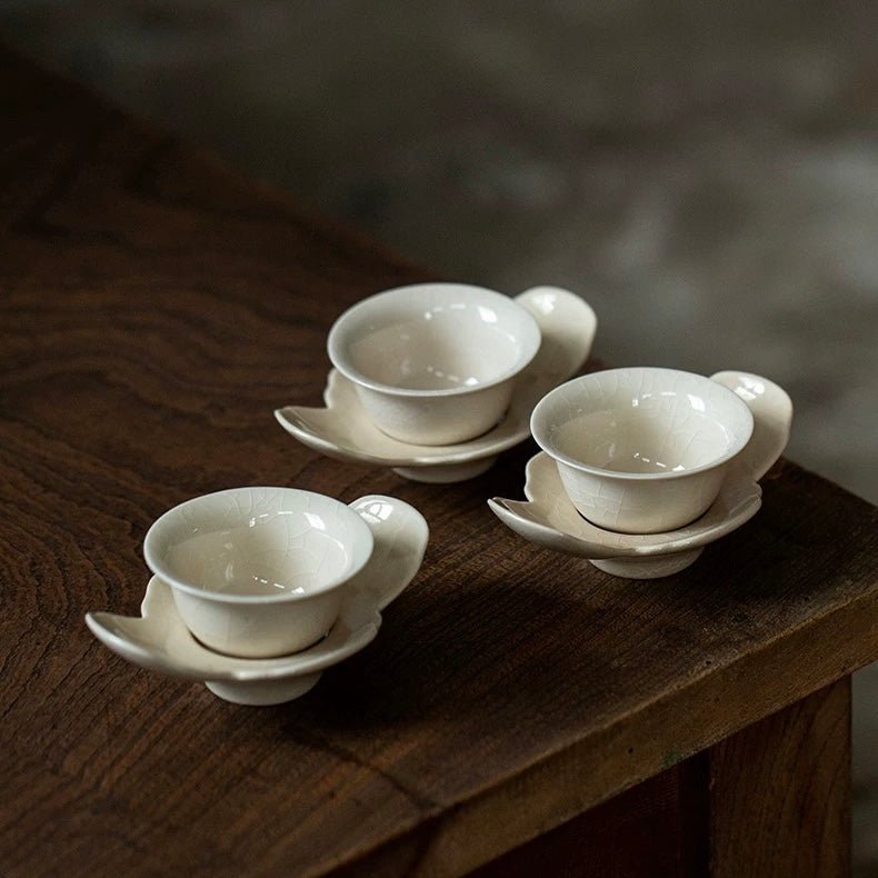 The Zhang Kiln Crackled, Nourishable, Beige Colored Handmade TeacupTeacupsAnyee TeaThe Zhang Kiln Crackled, Nourishable, Beige Colored Handmade Teacup