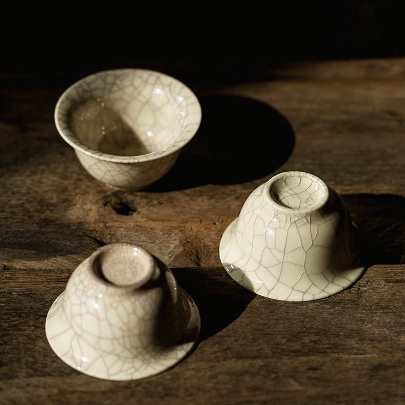 The Zhang Kiln Crackled, Nourishable, Beige Colored Handmade TeacupTeacupsAnyee TeaThe Zhang Kiln Crackled, Nourishable, Beige Colored Handmade Teacup