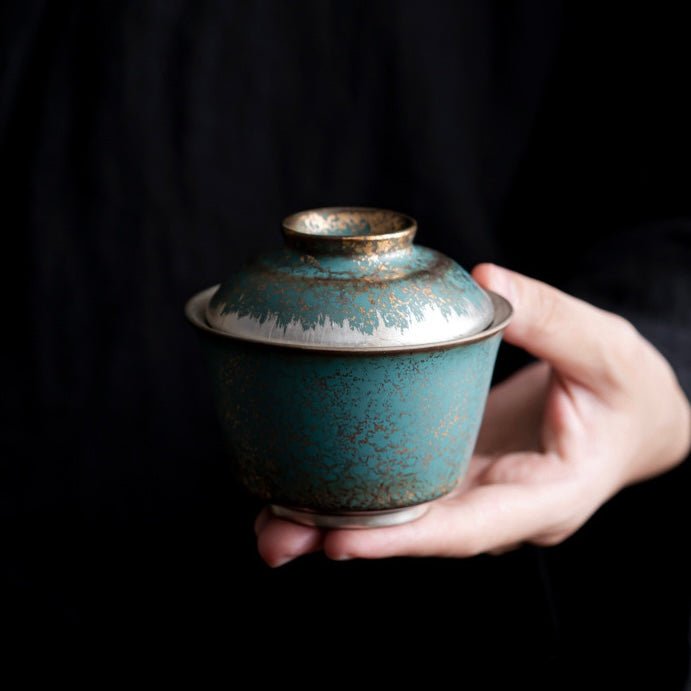 Turquoise Green Gilded GaiwanGaiwanAnyee TeaTurquoise Green Gilded Gaiwan