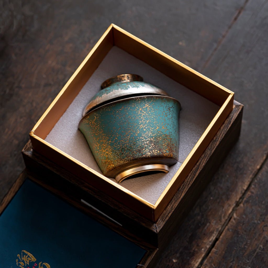 Turquoise Green Gilded GaiwanGaiwanAnyee TeaTurquoise Green Gilded Gaiwan
