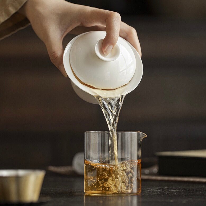 White Porcelain Gaiwan Teacup Tea BowlGaiwanAnyee TeaWhite Porcelain Gaiwan Teacup Tea Bowl
