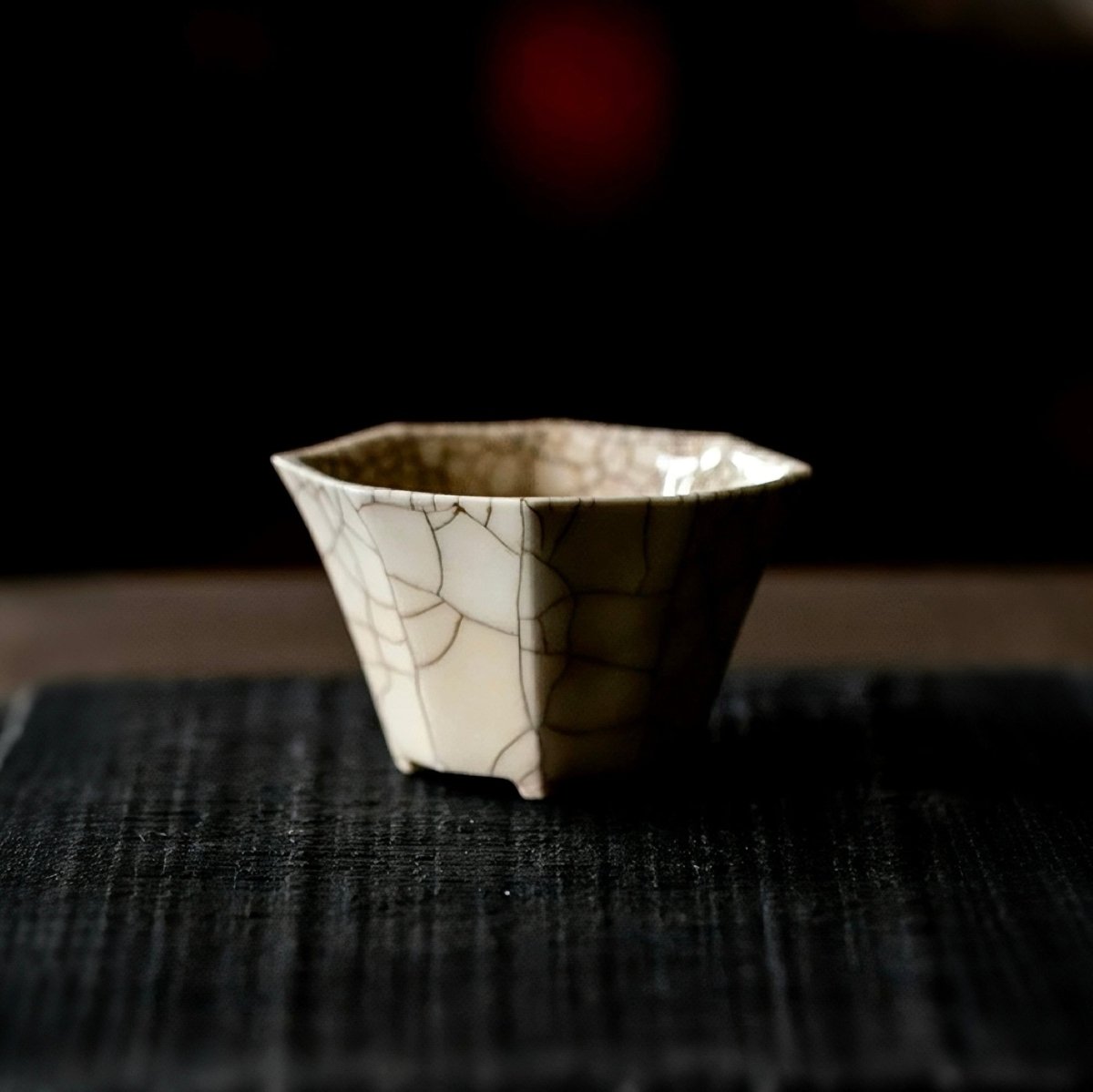 Zhang Kiln Crackled Octagonal Teacup - A Collectible for Long Term AppreciationTeacupsAnyee TeaZhang Kiln Crackled Octagonal Teacup - A Collectible for Long Term Appreciation
