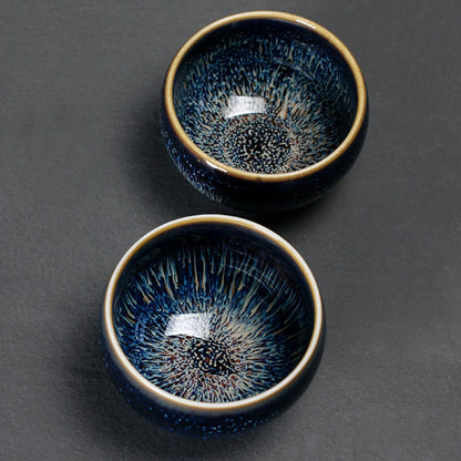 Kiln-transformed Starry Sky Drawn-out Jianzhan Tea Cup