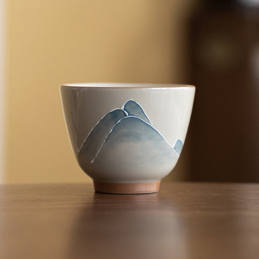 Tasse à thé chinoise peinte à la main avec paysage