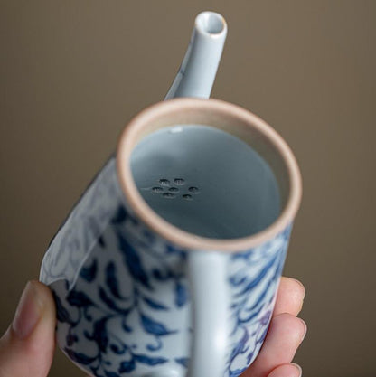 Porcelain Teapot with Chinese Blue-and-white Patterns