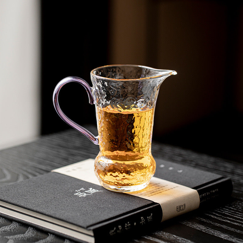 Handcrafted Hammer patterned Gongdao Cup with Borosilicate Glass for Fair Tea