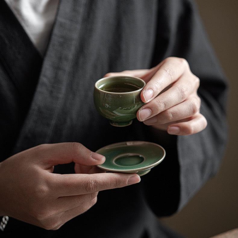 Vintage Yue Kiln Celadon Teacup