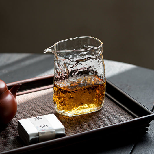 Wave-adorned Gongdao Cup with Borosilicate Glass for Fair Tea