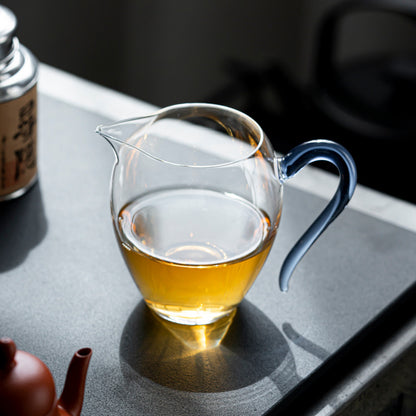 Wave-adorned Gongdao Cup with Borosilicate Glass for Fair Tea