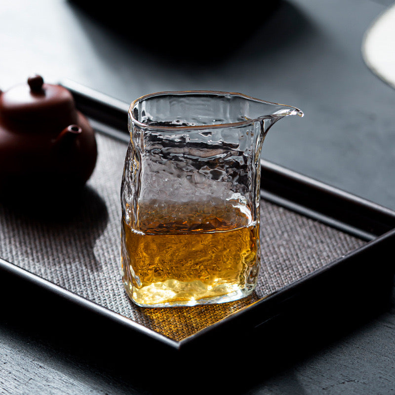 Wave-adorned Gongdao Cup with Borosilicate Glass for Fair Tea