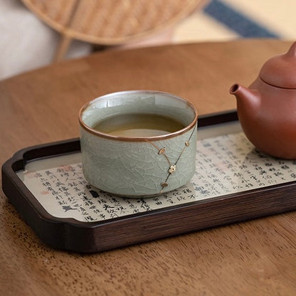 Teacups Made of Original Mine Clay from the Five Famous Kilns Gift Box Packaging