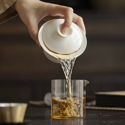 White porcelain gaiwan tea cup tea bowl