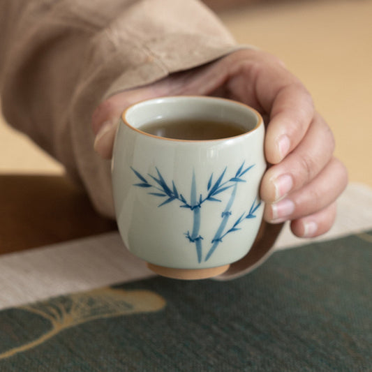 Tasse à thé en céramique en bambou de style chinois