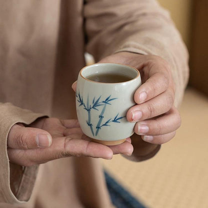 Tasse à thé en céramique en bambou de style chinois