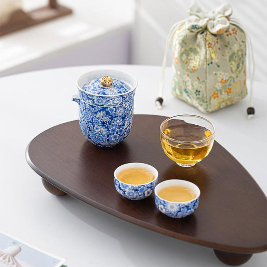 Enamel Portable Travelling Tea Set