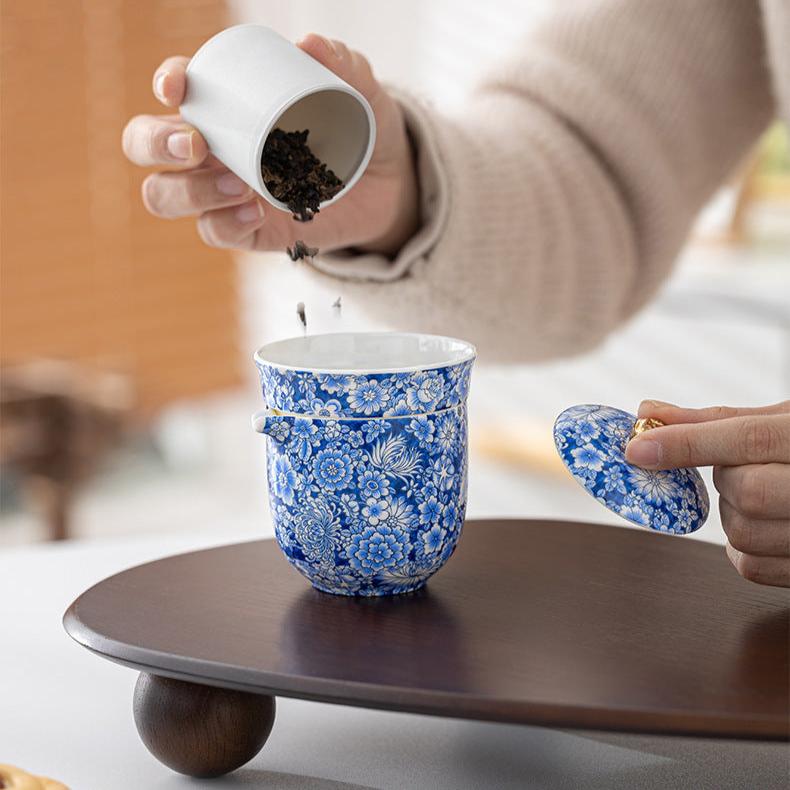 Enamel Portable Travelling Tea Set