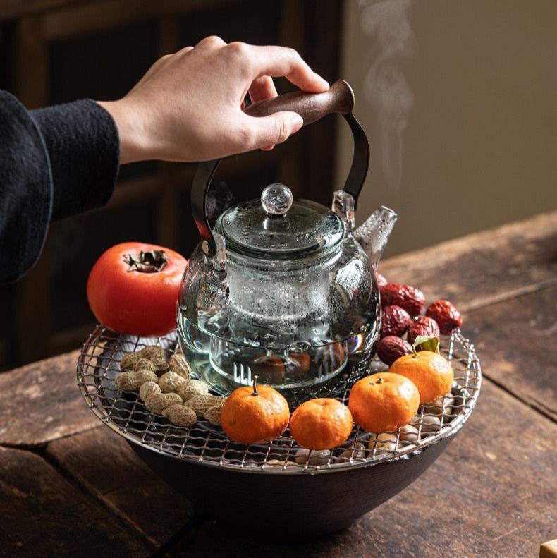 Boiling Teapot Device for Electric Ceramic Stoves with Wood - grained HandleteapotsAnyee TeaBoiling Teapot Device for Electric Ceramic Stoves with Wood - grained Handle