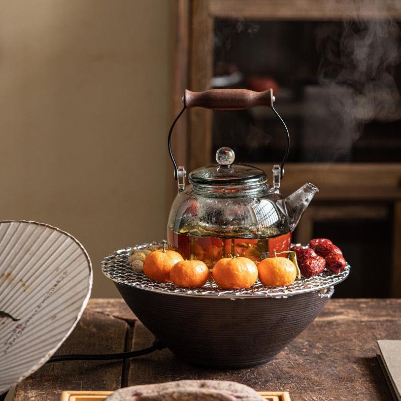 Boiling Teapot Device for Electric Ceramic Stoves with Wood - grained HandleteapotsAnyee TeaBoiling Teapot Device for Electric Ceramic Stoves with Wood - grained Handle