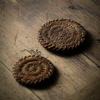 Chinese Style Hand Made thickened Bamboo Woven Heat Insulating Tea MatsAnyee TeaChinese Style Hand Made thickened Bamboo Woven Heat Insulating Tea MatsThickness 1cm, diameter 10.3cm