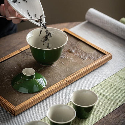 Colorful Gaiwan Ceramic Tea BowlGaiwanAnyee TeaColorful Gaiwan Ceramic Tea BowlGreen