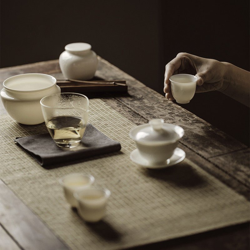 Dehua Pure White Porcelain TeacupTeacupsAnyee TeaDehua Pure White Porcelain Teacup