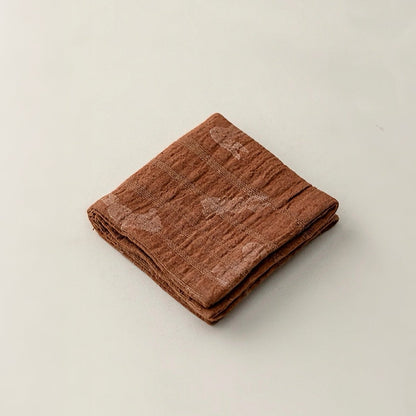 Hand Dyed Burned Flower Patterned Pure - cotton Absorbent and Soft Tea TowelsaccessoiresAnyee TeaHand Dyed Burned Flower Patterned Pure - cotton Absorbent and Soft Tea TowelsRabbit (Brown)