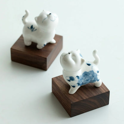 Hand - painted Ceramic Cat Tea Pet OornamentsaccessoiresAnyee TeaHand - painted Ceramic Cat Tea Pet OornamentsMoth Orchid