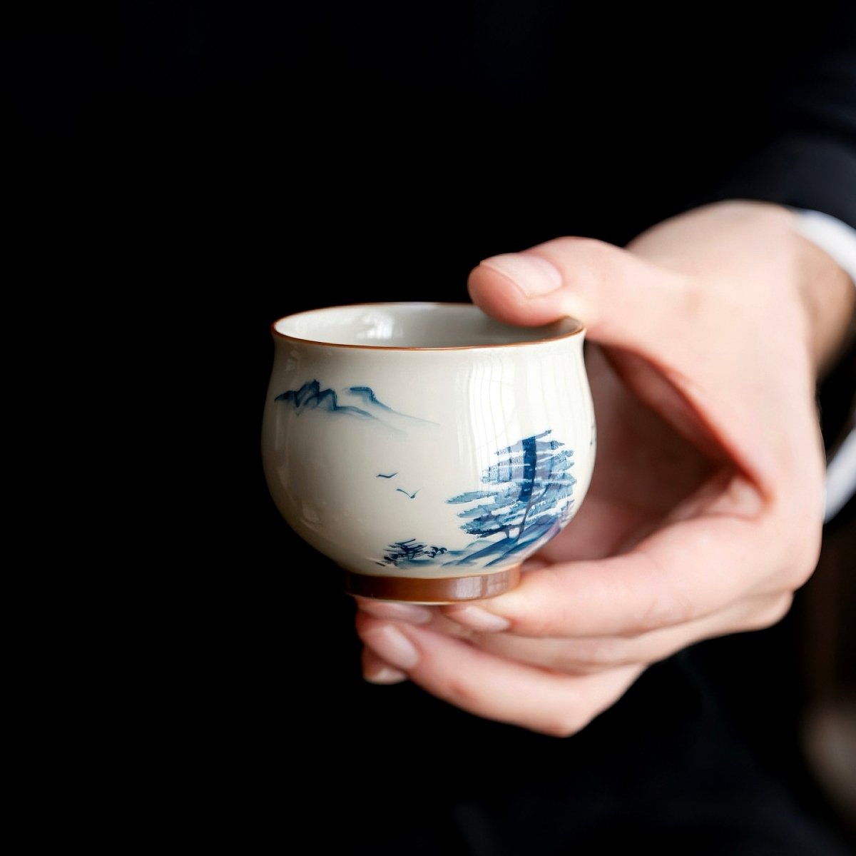 Hand - painted Landscape Ceramic TeacupTeacupsAnyee TeaHand - painted Landscape Ceramic Teacup