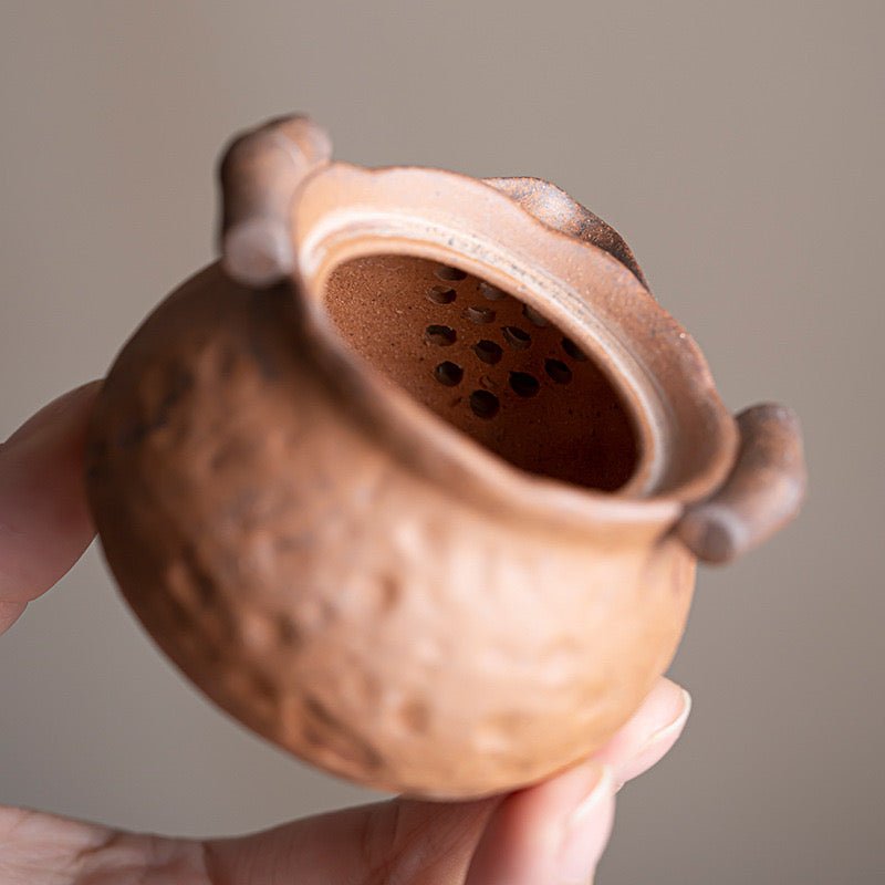 Handmade Rough Pottery Old Rock Clay Bamboo - shaped TeapotteapotsAnyee TeaHandmade Rough Pottery Old Rock Clay Bamboo - shaped Teapot