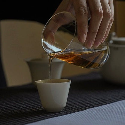 Handmade Thin Bodied Apricot White Ceramic TeacupTeacupsAnyee TeaHandmade Thin Bodied Apricot White Ceramic Teacup
