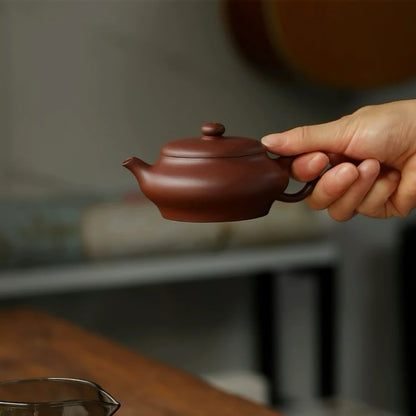 Huzhi Bottom Groove Qing Yixing Teapotyixing teapotAnyee TeaHuzhi Bottom Groove Qing Yixing Teapot