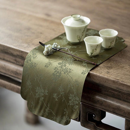 Imitation Gauze Tea Mat for Chinese Style Dry Brewing Tea Ceremony with Double Sided Zen and Waterproof DesignaccessoiresAnyee TeaImitation Gauze Tea Mat for Chinese Style Dry Brewing Tea Ceremony with Double Sided Zen and Waterproof DesignLight green