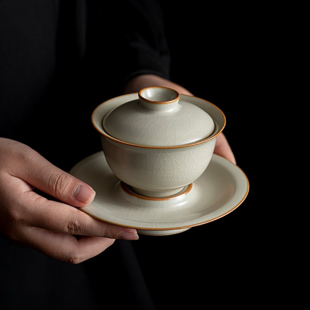 Ivory Colored Ruyao Three Element GaiwanGaiwanAnyee TeaIvory Colored Ruyao Three Element Gaiwan
