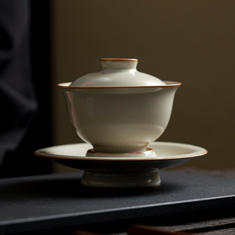 Ivory Colored Ruyao Three Element GaiwanGaiwanAnyee TeaIvory Colored Ruyao Three Element Gaiwan
