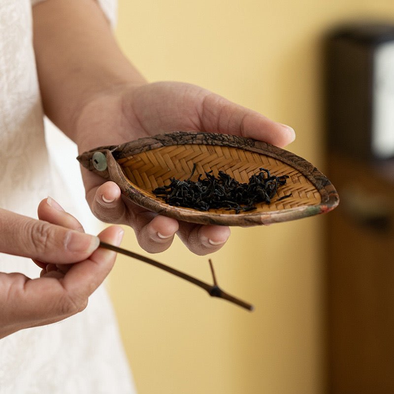 Two Piece Chinese Style Bamboo Woven Tea Utensils for Waking and Dividing TeaAnyee TeaTwo Piece Chinese Style Bamboo Woven Tea Utensils for Waking and Dividing Tea