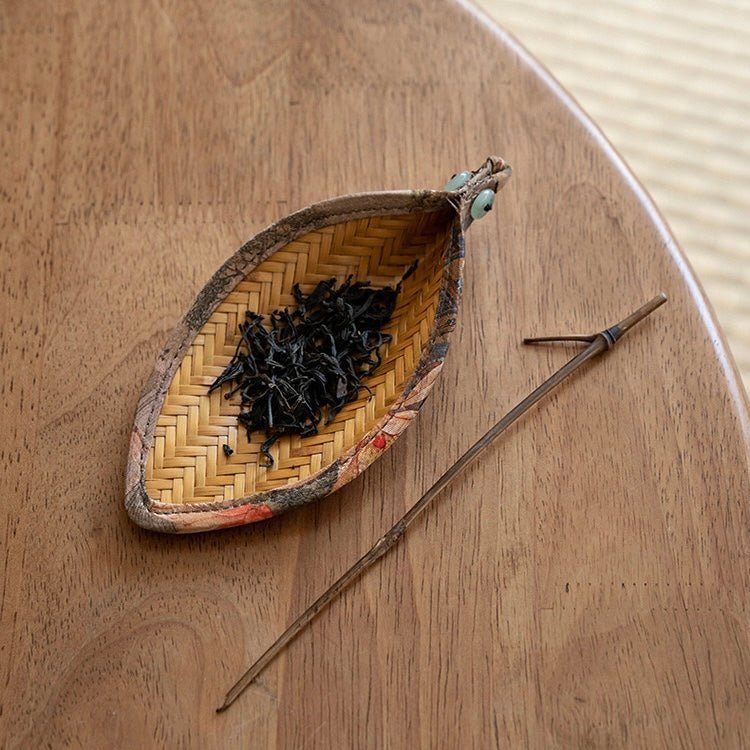 Two Piece Chinese Style Bamboo Woven Tea Utensils for Waking and Dividing TeaAnyee TeaTwo Piece Chinese Style Bamboo Woven Tea Utensils for Waking and Dividing Tea