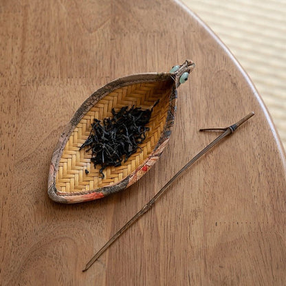 Two Piece Chinese Style Bamboo Woven Tea Utensils for Waking and Dividing TeaAnyee TeaTwo Piece Chinese Style Bamboo Woven Tea Utensils for Waking and Dividing Tea