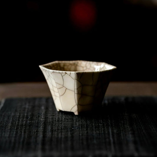 Zhang Kiln Crackled Octagonal Teacup - A Collectible for Long Term AppreciationTeacupsAnyee TeaZhang Kiln Crackled Octagonal Teacup - A Collectible for Long Term Appreciation